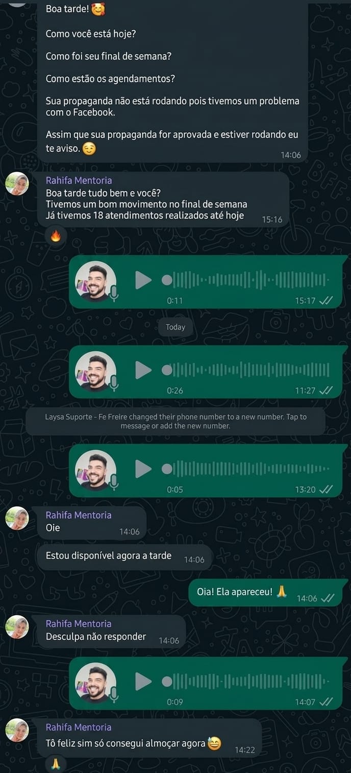 18 atendimentos na semana Rahifa